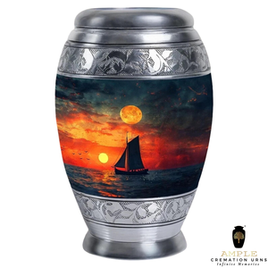 Urna de cremación de aluminio hecha a mano, urnas de cremación Premium, revestimiento Meena, diseño a prueba de fugas - Product Image 2