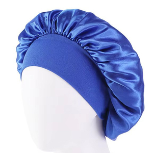 Gorro de seda para dormir, gorro de pelo para mujer, gorros de Color sólido con estampado de logotipo personalizado para mujer - Product Image 4