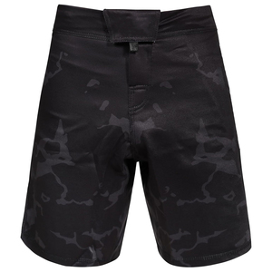 กางเกงขาสั้นกีฬาศิลปะการต่อสู้ MMA สีดำแห้งเร็วน้ำหนักเบาระบายอากาศได้ดีวัสดุโพลีเอสเตอร์การฝึกมวยไทย - Product Image 1