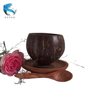 Bols en coquille de noix de coco naturelle faits à la main Ustensiles de cuisine écologiques - Product Image 2