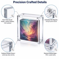 Boîte de présentation de cartes à collectionner en acrylique magnétique personnalisée en gros, protection UV, boîte organisatrice en acrylique