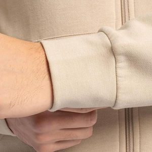 Sweat à capuche streetwear à fermeture éclair, coupe moderne, tons neutres, confort quotidien, ajustement facile, tissu texturé - Product Image 4