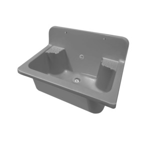 Lavabo mural pour salle de bain 56x37 cm en PP gris - Product Image 1