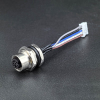 Cable M12 Código B a JST (XA/ZH/XH) / Molex |   Conector de Panel Metálico Macho/Hembra de 4/5 Pines