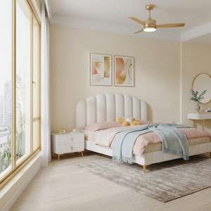 Cama con Almacenamiento Elevable, Moderna y Minimalista, Directo de Fábrica, Estructura de Madera Sólida, Tapizada en Cuero PU, Tamaño Completo, para Habitación de Adolescentes - Product Image 2