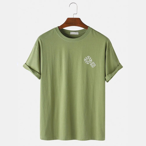 T-shirts unisexes personnalisés avec logo imprimé OEM ODM, imprimés par transfert thermique, 100% coton, de haute qualité, respirants et à séchage rapide pour hommes - Product Image 1