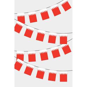 Rectangular Bahrain Party <b>Banners</b> Fanion Garland - Product Image 1