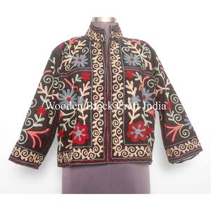 Veste d'hiver en broderie cotrise faite à la main, best-seller, pour femmes, matelassée, écologique, coupe-vent, 100% coton, taille unique - Product Image 6