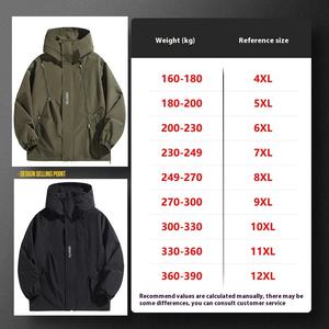 Veste d'extérieur pour homme, trois protections, imperméable, coupe-vent, anti-tempête, veste de randonnée ample, grande taille - Product Image 5