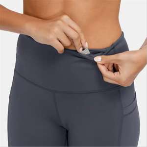 Short de sport taille haute pour femme avec poches Exercice Fitness Stretch Training Yoga Shorts Running - Product Image 3