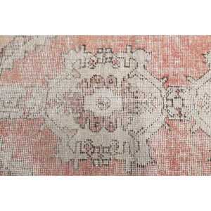 Tapis turc vintage 3,3x6,1 pi (101x186 cm), tapis à carreaux rouges - Product Image 5