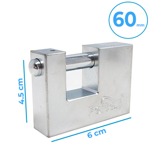 Lucchetto per Tende in Acciaio Temprato da 60mm, Antifurto in Lega di Zinco con Cilindro in Ottone Impermeabile - Product Image 3