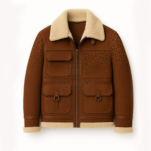 Chaqueta de invierno de piel de oveja para hombre con color personalizado | Prendas de abrigo de alta calidad | Chaqueta de piel de oveja de diseño personalizable para hombre - Product Image 3