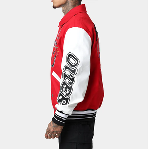 Chaquetas Varsity Bordadas con Parches de Chenilla Personalizadas, Cuello Alto, Estilo Universitario de Béisbol para Hombre y Mujer, Estilo Letterman - Product Image 5