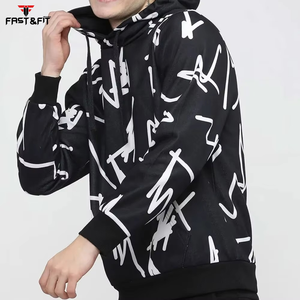 เสื้อฮู้ดพิมพ์ลายสำหรับผู้ชาย, เสื้อฮู้ดผ้าคอตตอนแห้งเร็วระบายอากาศได้ดีผลิตตามสั่ง - Product Image 2