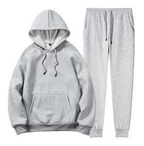 Nuevo traje de sudor Envío directo Logotipo personalizado Poliéster Manga larga Jersey Sudadera con capucha Pantalones Conjunto de 2 piezas Traje de jogging Trajes de chándal para hombres - Product Image 6