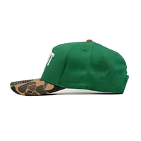 Gorras de algodón estructuradas de 5 paneles personalizadas, gorras de camuflaje con logotipo bordado en 3D, gorras de béisbol de dos tonos para deportes de carrera