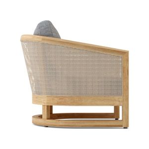 เก้าอี้เลานจ์ในสวนพร้อมพนักพิงหวายสังเคราะห์ - Product Image 3