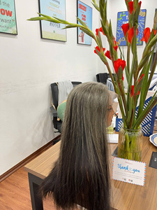 Méga vente, perruque en dentelle HD sans colle, cheveux vierges vietnamiens gris premium, double trame, cheveux humains - Product Image 4