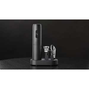 Juego de abridor de botellas eléctrico recargable, cortador de papel de aluminio de plástico, vertedor de vino extraíble con base incluida - Product Image 2