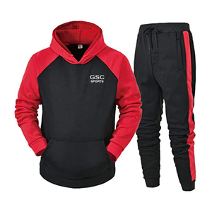 Sudadera con capucha de 2 piezas de chándal para hombre, ropa deportiva de jogging sólida con sudaderas con capucha de manga larga, conjuntos de chándal informales para hombres - Product Image 1