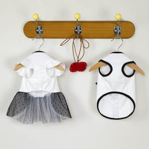 Vêtements pour chiens en gros Doe Pet, nouvelle collection printemps-été, vêtements pour chiens et chats, nœud papillon, robe de fête pour chien noir et blanc - Product Image 5