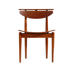 Silla de Comedor de Madera Maciza Estética con Respaldo Curvo Minimalista para Restaurante, Cafetería e Interiores Modernos - Product Image 1