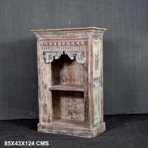 Étagère à livres en bois traditionnelle, étagère à livres vintage, élégance artisanale, salon, décoration à assortir - MOQ 1 conteneur uniquement - Product Image 1