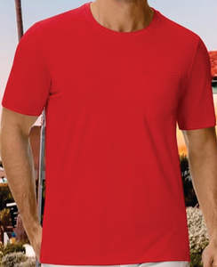 T-shirt de fitness à manches courtes en coton coupe ajustée pour hommes, tenues décontractées extensibles pour les activités de fitness tricotées - Product Image 1
