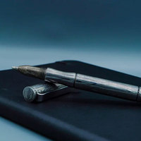 Stylo à bille de luxe fait main en Damas avec logo personnalisé, coffret en bois, haute qualité