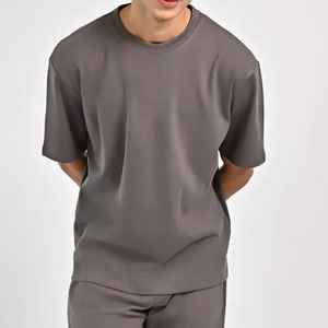 Men's 100% Cotton High Quality Custom logo <b>Blank</b> Oversized T Shirts 280 Gsm Heavyweight Washed Patchwork - Product Image 1