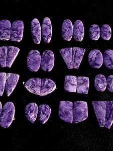 Charoite Pair Gemstone Lot Wholesale Natural Charoite Cabochon Pairs Top Grade Quality - Product Image 4