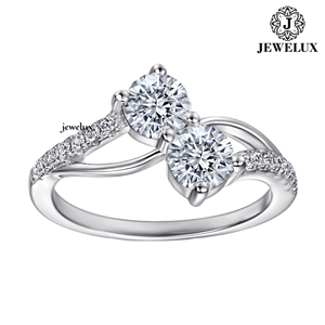 Anillo de Compromiso de Plata 925 con Diamante para Mujer, Corte Brillante Redondo, Engaste de Garras, Baño de Rodio, Estilo Clásico, de la India, al Mejor Precio - Product Image 2