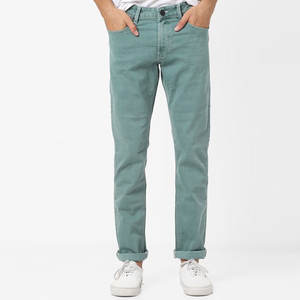 "Pantalon en coton vert menthe pour hommes et femmes | Pantalon slim extensible sur mesure OEM | Fabricant et exportateur B2B en gros" - Product Image 1