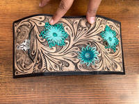 Dompet Kulit Ukiran Unik Bergaya Baru, Dompet Kulit Pria Lipat Tiga Buatan Tangan, Dompet Kulit Mewah Berukir Tangan yang Dapat Dipersonalisasi
