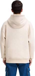 Ensemble de 2 pièces personnalisé grande taille pull jogging coton polaire à capuche pour hommes tenue d'hiver coupe surdimensionnée couleur unie et teinte - Product Image 3