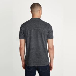 Venta caliente de los hombres 100% de algodón para Polo cómodo de secado rápido de punto sólido estampado de manga larga de talla grande precio bajo OEM - Product Image 3