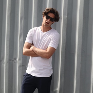 Camiseta de algodón para hombre, cuello redondo hecho de algodón-Spandex, 180 gramos, peso de la tela, método de tejido de punto - Product Image 6