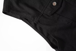 Gilet en jean unisexe Ryan Pro Gear, nouveau design tendance, sans manches, pour homme et femme, veste en jean à capuche pour femme - Product Image 2