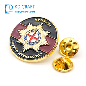 Pin de metal personalizado para sombrero, broche de esmalte suave, insignias de pin de solapa para el Día de los veteran, venta al por mayor - Product Image 1