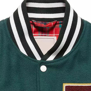 Fashion Leather Lettermen Jacket Men Stand Collar <b>Button</b> Front Cotton Wool Warm Casual Street Style Reversible Breathable Winter - Product Image 5