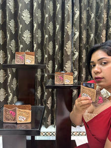 Estuche para tarjetas de cajero automático de cuero tallado a mano Real, estuche rectangular para tarjetas de crédito, estuche para tarjetas pequeño y bonito, estuche para tarjetas de moda occidental - Product Image 5