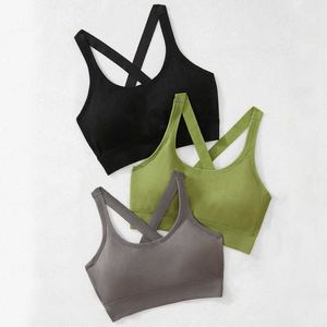 Chaleco de entrenamiento con hombros cruzados de impacto para mujer, camiseta sin mangas transpirable para gimnasio y Fitness con Sujetador deportivo de Yoga, ropa deportiva sencilla - Product Image 5