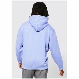 Vente en gros de sweats à capuche décontractés pour hommes avec étiquette personnalisée Patch en chenille brodé en détresse pour la saison d'automne - Product Image 2