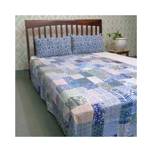 Meilleurs produits les plus vendus Kantha couette Vintage indien main bloc imprimé coton Patchwork double taille Kantha couette à vendre - Product Image 3