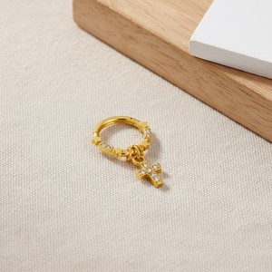<span class=keywords><strong>Piercing</strong></span> per Naso/Elicoidale HGC 316L Color Oro con Chiusura a Cerniera, Anelli per Naso a Croce con Zircone Cubico Trasparente, Gioielli di Tendenza alla Moda - Product Image 3