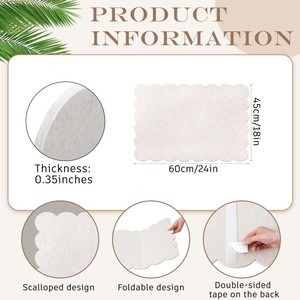 Tablero de anuncios de fieltro festoneado plegable, alternativa al tablero de <span class=keywords><strong>corcho</strong></span> Camel Pin para <span class=keywords><strong>pared</strong></span>, tablero de anuncios autoadhesivo - Product Image 2