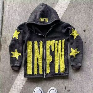 Hombres Funky Hoodie Street Fashion Pullover Loose Fit Sudadera con tela de algodón artístico - Product Image 6