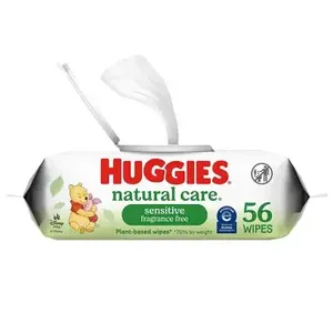 Toallitas Húmedas Huggins Naturales Reutilizables de Algodón Orgánico Sin Alcohol para el Cuidado del Bebé, Caja Grande para Recién Nacidos - Product Image 2