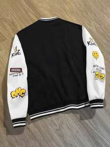 Veste à capuche matelassée de baseball bicolore pour hommes 100% coton vêtements d'extérieur d'hiver Streetwear - Product Image 2